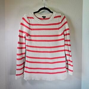 Talbots Pink & White Striped Sweater- Women's Small- Estimated Retail- $99